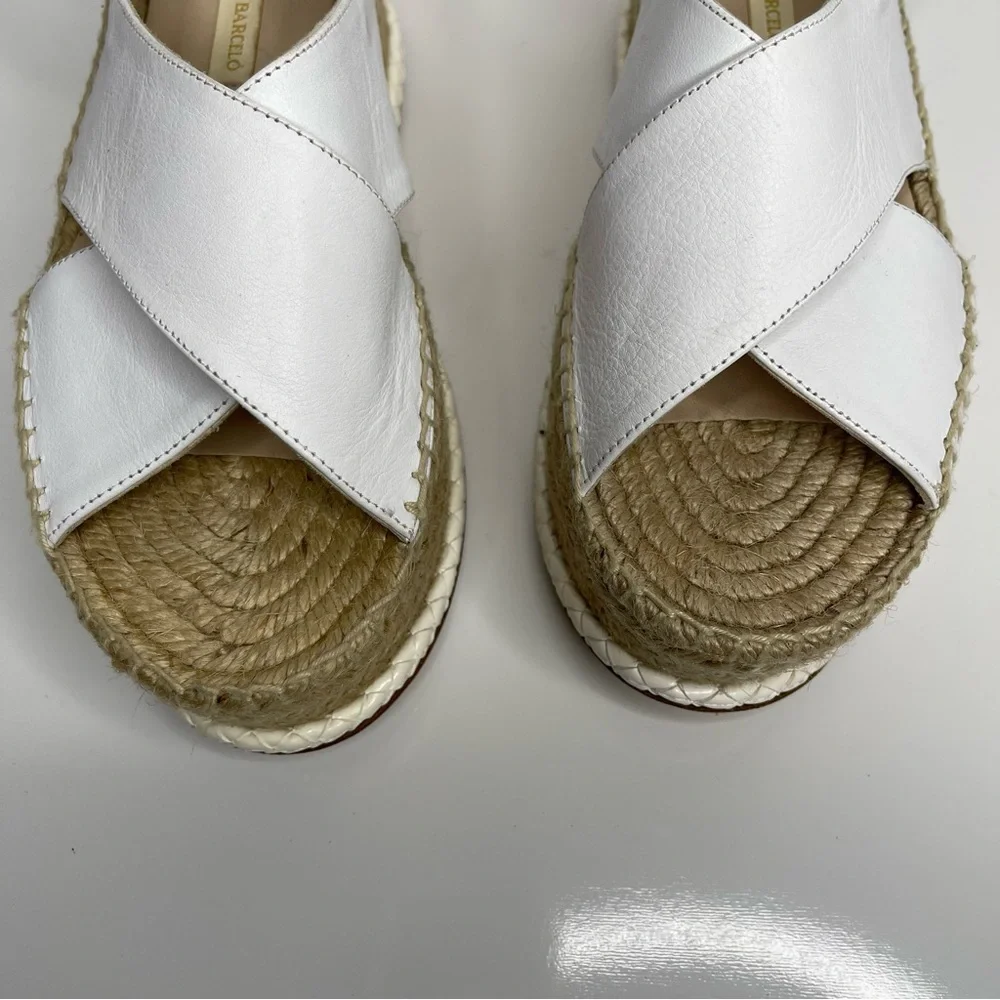 PALOMA BARCELO Loubularia Espadrille Flatforms White Size 40 Revolve